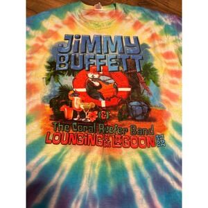 Jimmy‎ Buffett Tie Dye T-Shirt Lounging at the Lagoon Tour 2012 XL